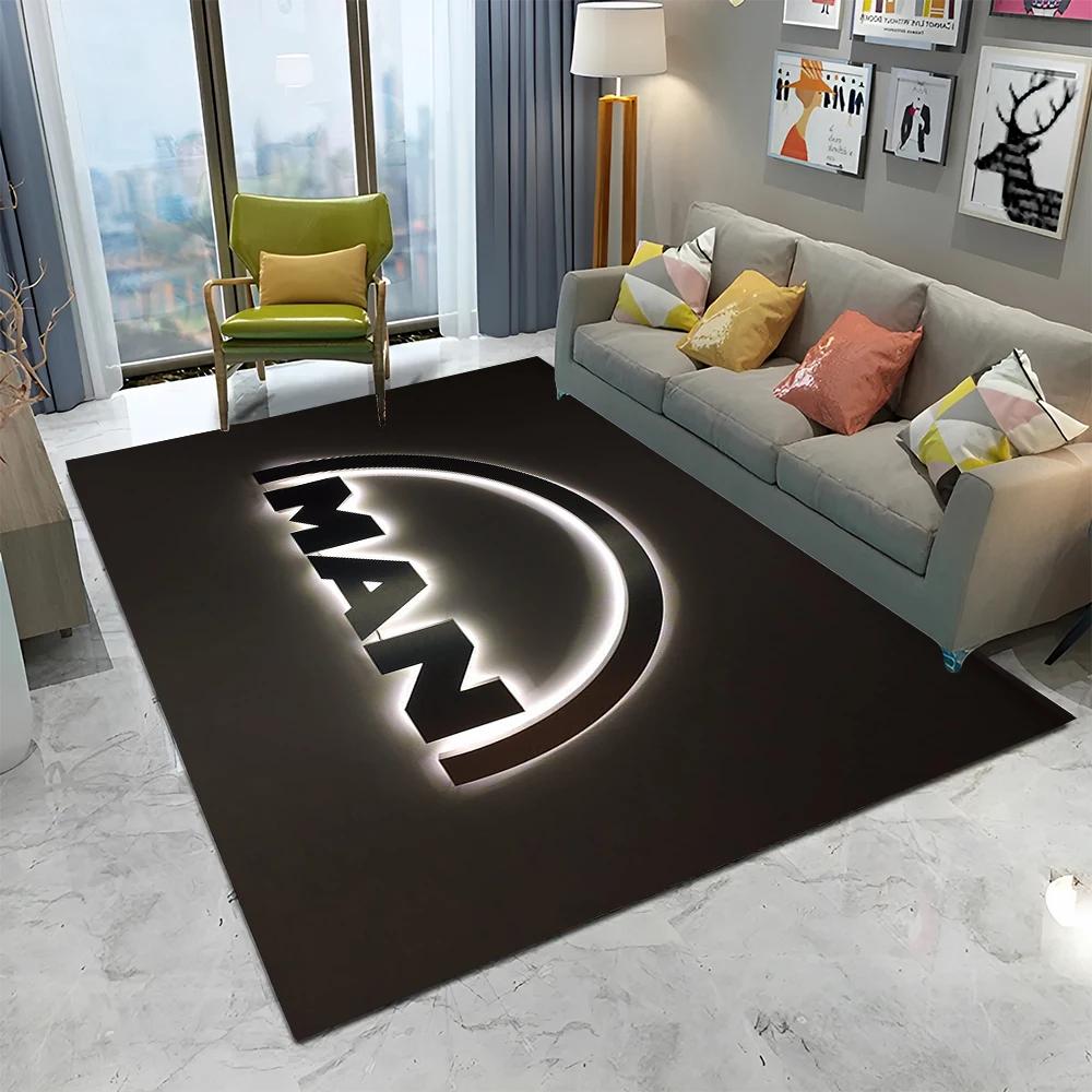 3D Printing Man Truck Logo Series HD Carpet Rug for Home Living Room Bedroom Sofa Doormat Decor,kids Area Rug Non-slip Floor Mat