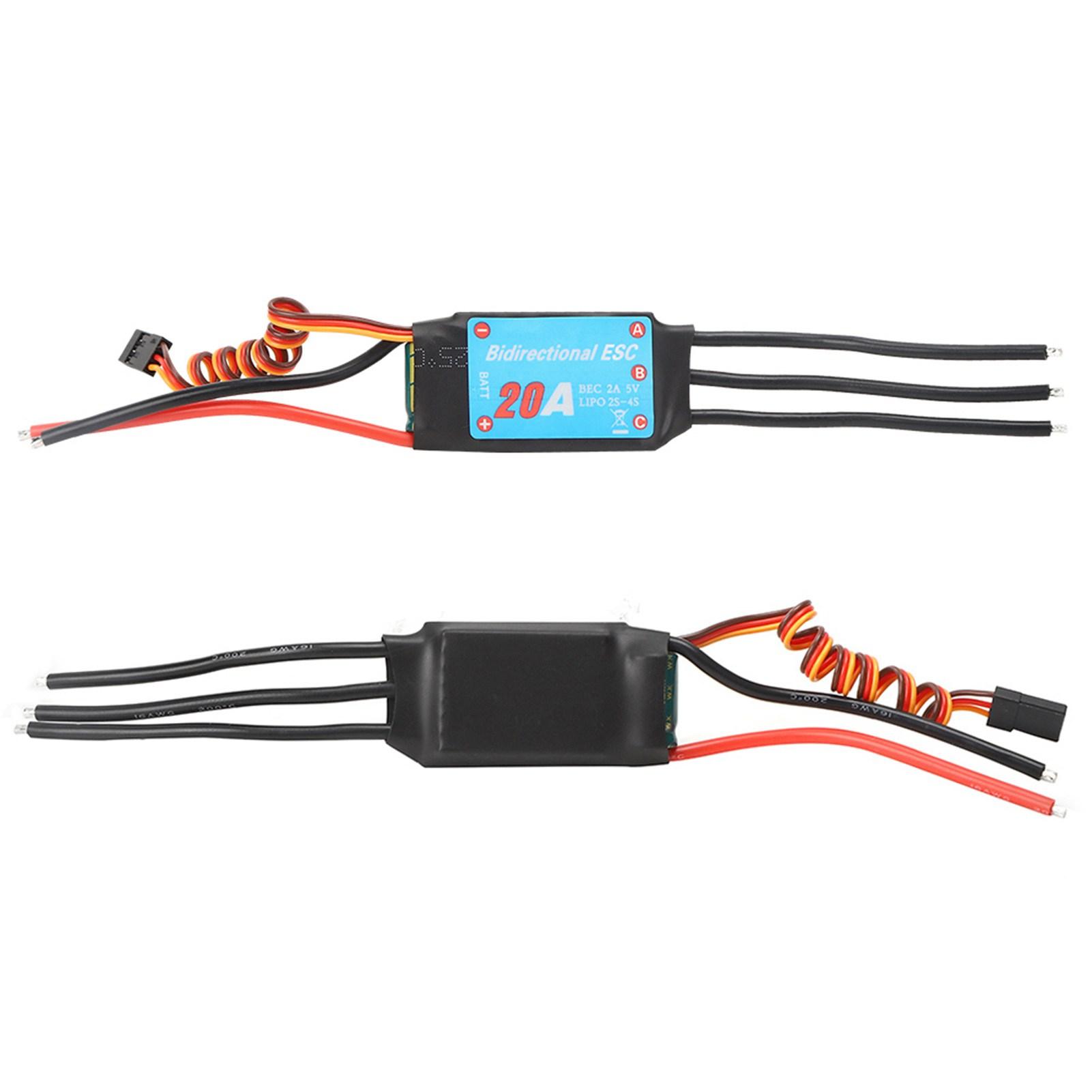 

Two Way Brushless ESC Electronic Speed Controller for RC Car Ship Underwater Propeller(50A ) 50A