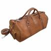 Men's Leather Bag Travel Duffel Vintage New Genuine Men Gym Goat Brown Luggage