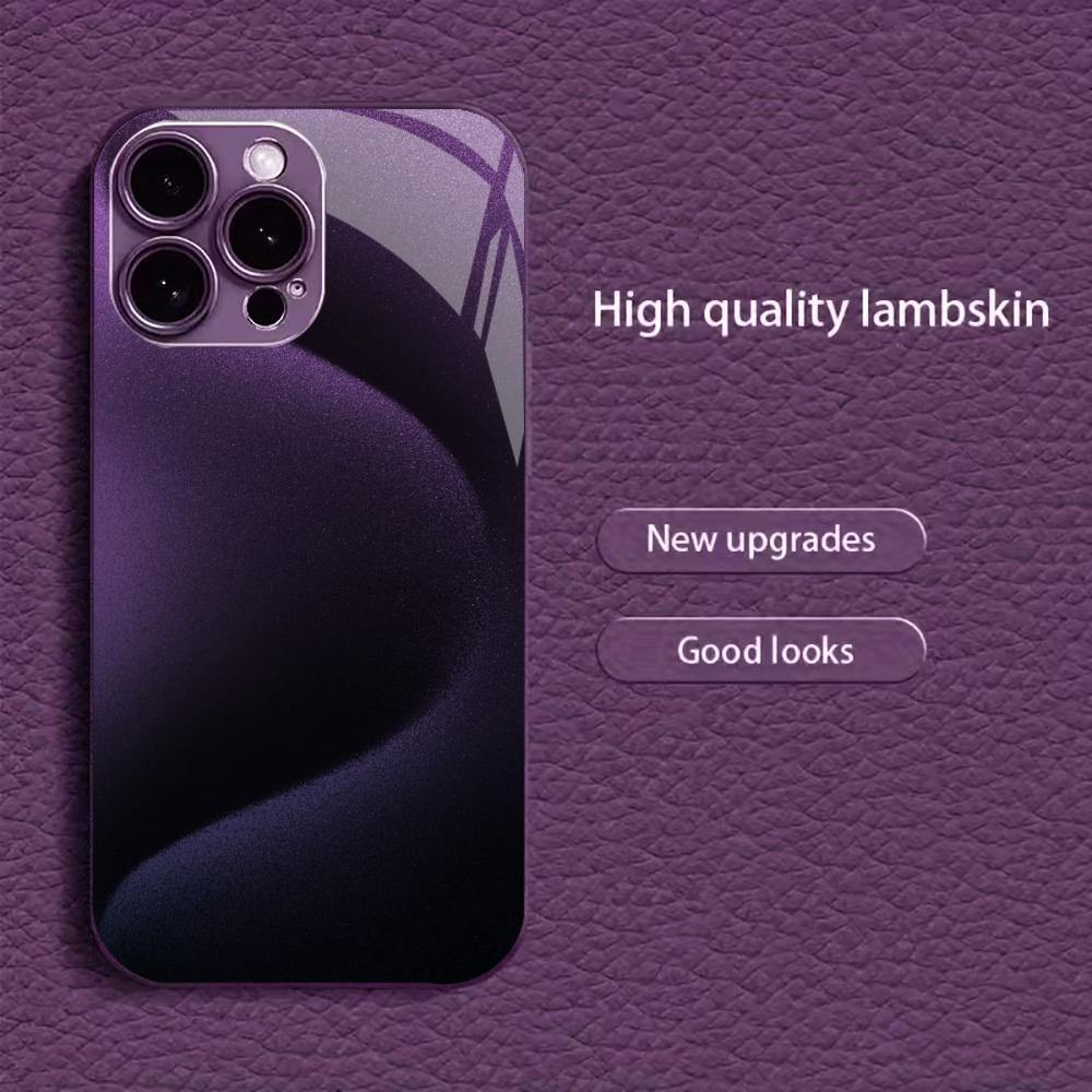 Sleek Purple Black Fluid for coque iphone for iphone 17 case Fashion Case fundas Glass for iPhone 17 16 15 14 13 12 pm Pro Plus