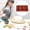 Silicone Biscuit Mold 6-Chamber Circular Chocolate Mold Used for Kitchen Biscuit Cake Candy Making Silicone Mold