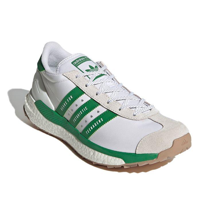 Human Made x adidas Country Gears För Futuristiska Tonåringar - Vit Grön Herr Sneakers Molnvit Off-White S42973