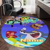 Custom Name Zig & Sharko Printed Round Rug Carpet Chair Rug Area Rug Entryway Doormats,for Office Chair Living Room Bedroom Kitchen Room.