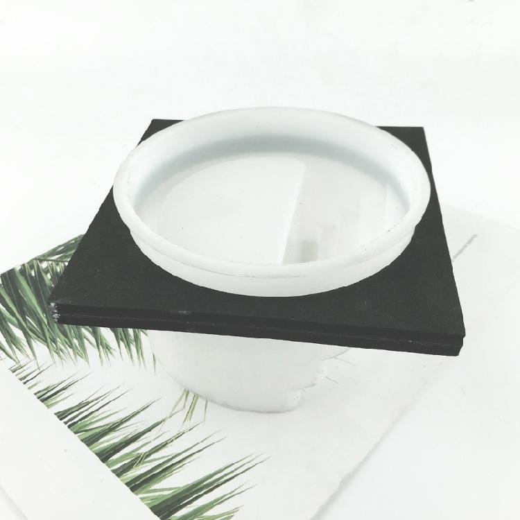Stampo per Vaso da Fiori in Silicone Stampo per Piantine Succulente Stampo in Cemento e Gesso Stampo Rotondo in Cemento di Cemento per Portapenne Fai da Te, Decorazioni per la Casa