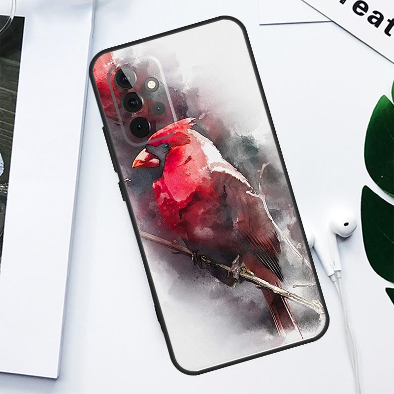 

Красная птица Кардинал Для Samsung Galaxy A34 A54 A14 A55 A35 A15 A53 A33 A13 A05 A06 A16 A22 A32 A52 Чехол для телефона Samsung A34 5G