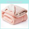 Solid Thick Color Polyester Plush Blanket With Double Layer Warmth For Use Sleep