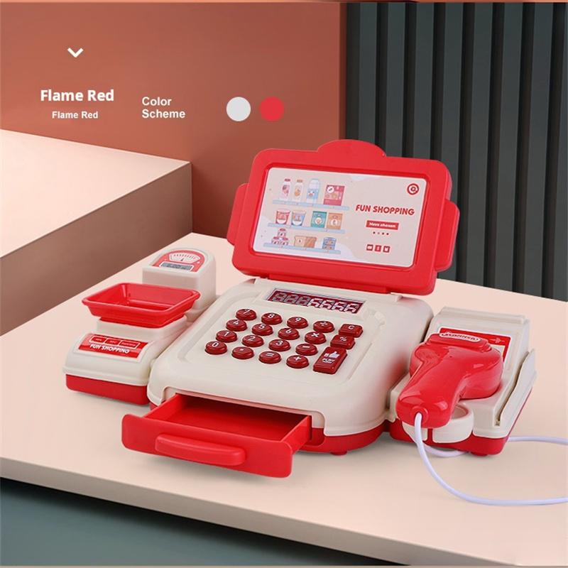 Supermarket Cash Register Children's Playthings Infant Puzzle Simulation Checkout Cashier Boys and Girls Every Birthday Gift Idea