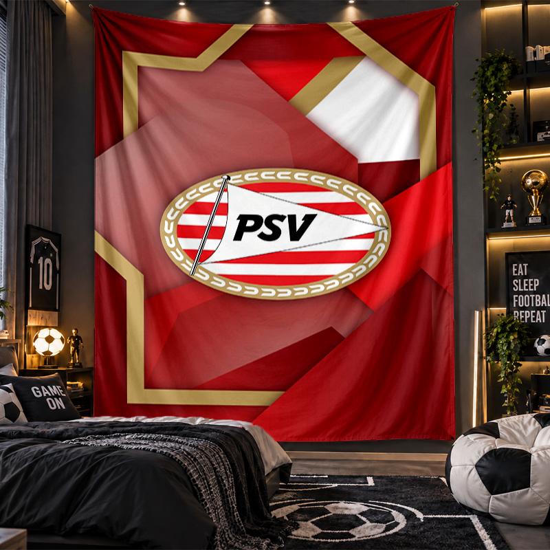 Arazzo da Appendere alla Parete Stampa PSV Eindhoven FC Tessuto per Soggiorno Camera da Letto Decorazione Casa