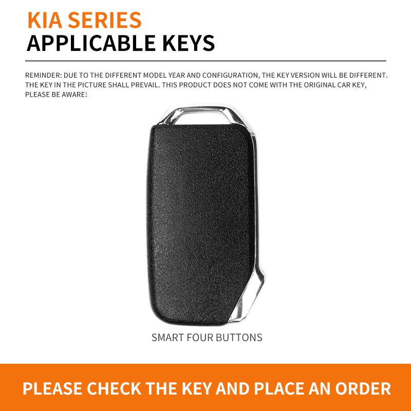 ZincAlloy Leather Car Smart Key Case Protector Shell For KIA Sportage R GT Stinger Sorento Ceed Cerato Forte Niro Soul Telluride