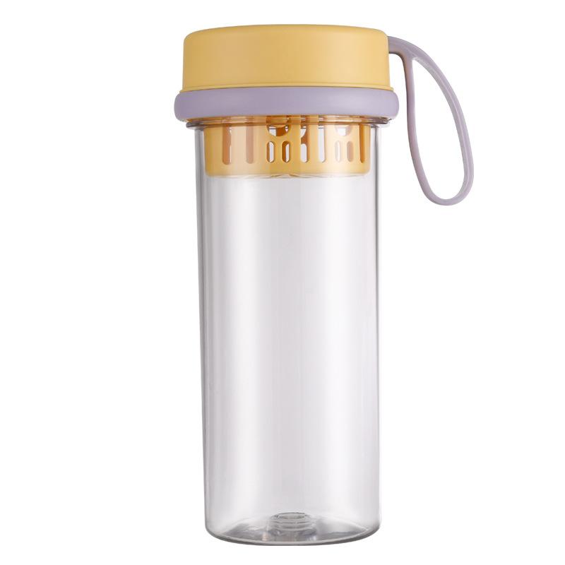 Water bottle sports water cup plastic high temperature resistant can hold hot water tea separation portable men's and women's outdoor tea kettle large