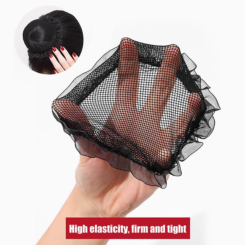 Mesh Crochet Hair Net For Women Invisible Bun Cover Hair Net Ballet Dance Skating Stretchable Hairnet Work Hair Accessories