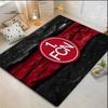 FC Nürnberg Logo Holzstruktur Hintergrund Teppich, Rutschfeste Weiche Bodenmatte Fußballfan Wohnzimmer Heimdekor Teppich