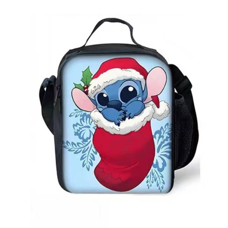 Stitch Lunch Bag With Polyester Material For School Daily Use And Lightweight Carrying