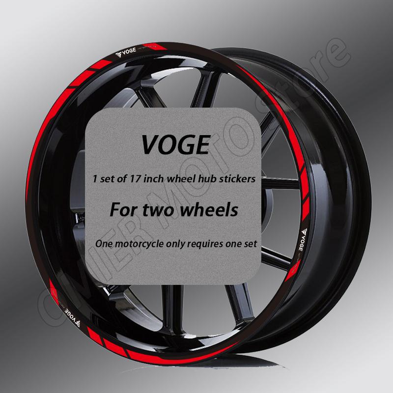 17'' Reflective Motorcycle Accessory Wheel Sticker Rim Decal For VOGE 250RR 300RR 500AC 525R 500DS 650DS