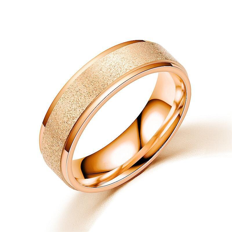 Europe and the United States popular fashion titanium steel matte ring women's popular simple plain ring couple ring cross-border