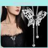 Elegant Butterfly Sweater Chain For Women Featuring Luxury Titanium Steel Design