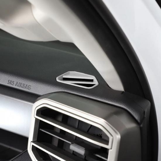 For Toyota Tundra -2025 Matte Silver Front Dashboard Upper Air Outlet Trim2*