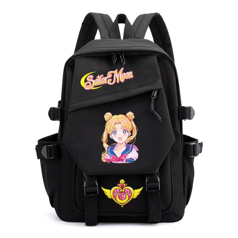 Zaino Stampa Anime Sailor Moon per Ragazzi Studenti Viaggio Leggero in Nylon Borsa Scolastica con Spallacci Imbottiti