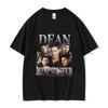 Retro Dean Winchester Actor Graphic T-Shirt Unisex Fashion Short Sleeve T-shirts Men Casual Cotton Oversized T Shirt Streetwear