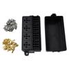 12 Way Blade Fuse Box with Paddle/Fuse Terminal 4 Pin 12V40A Relay for Car