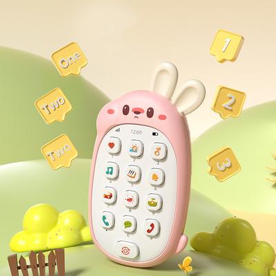 Konijnen Speelgoed voor Kinderen Mobiele Telefoons Baby Kauwspeeltje Multifunctionele Muziektelefoon Jongen en Meisje Zonder Batterij