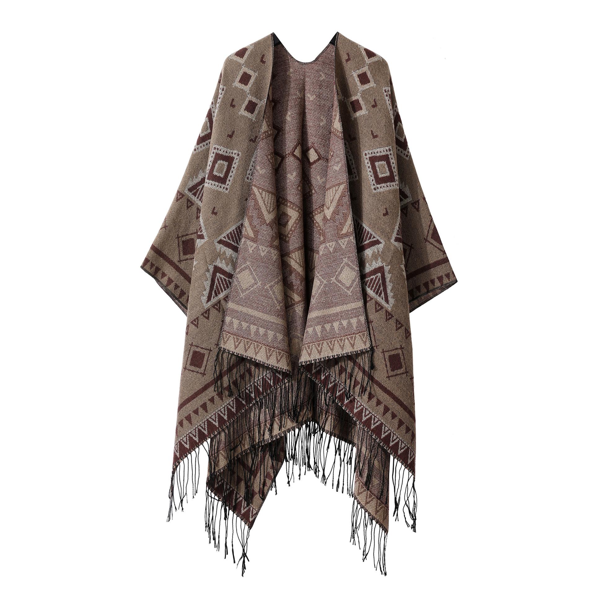 

Шаль кисточка Лицзян дорожный теплый шарф женский накидка плащ для улицы 160-135