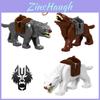 Blocos de Construção Série Animais Partículas Pequenas Para Crianças Tigre Urso Polar Cão Urso Elefante Veado Lobo Material Plástico ABS