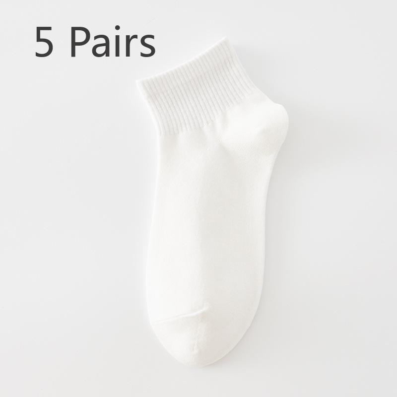 

5 пар женских носков средней длины, летние влагоотводящие женские носки на весну и лето с низким верхом и средней длины 5 Pairs
