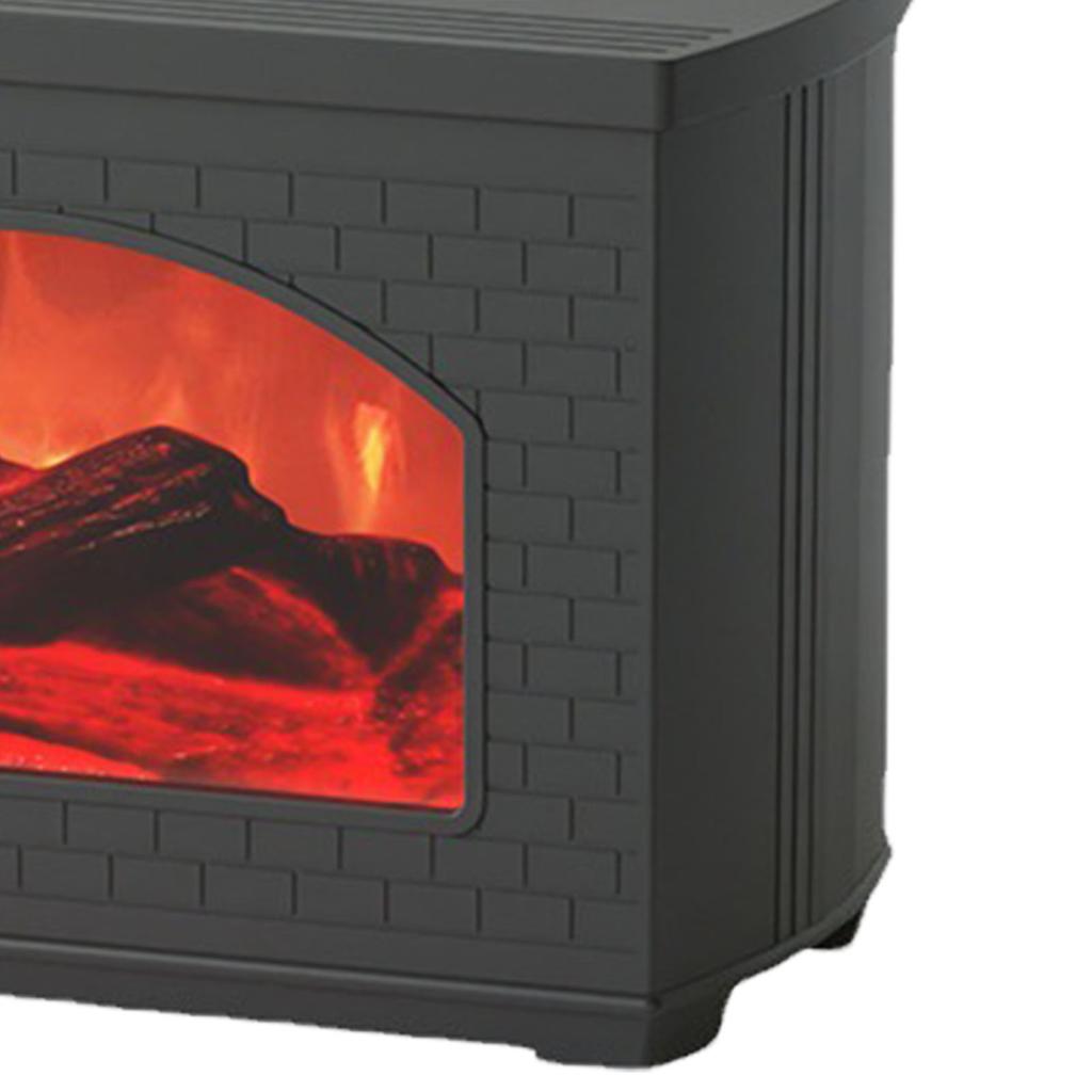 270ml Mist Humidifier Simulated Fireplace Design Power Off Protection Fire Diffuser for Home Black