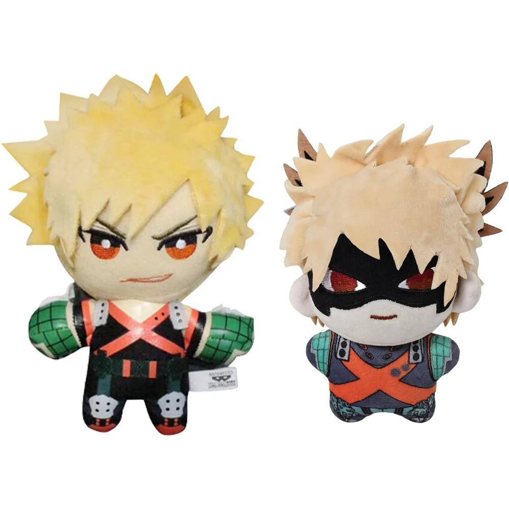 Anime MHA Figure Izuku Midoriya Katsuki Bakugou Shoto Todoroki Plush Toys Soft Plush Keychain Doll Cute Sofa Pillow Pendant Gift