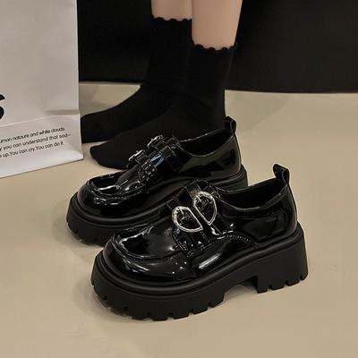 Fashion Uniform Shoes Small Leather Shoes Female British Girl Japanese Wild Black Retro Mary Jane Shoes Women Platform Oxford Shoes