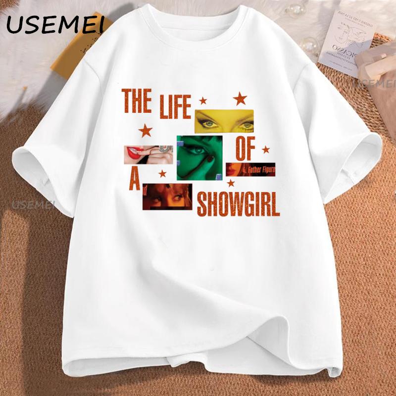 The Life of A Showgirl T Shirt Funny Cotton Short Sleeve Round Neck Tshirt Casual Female Clothing Harajuku Streetwear Tshirt