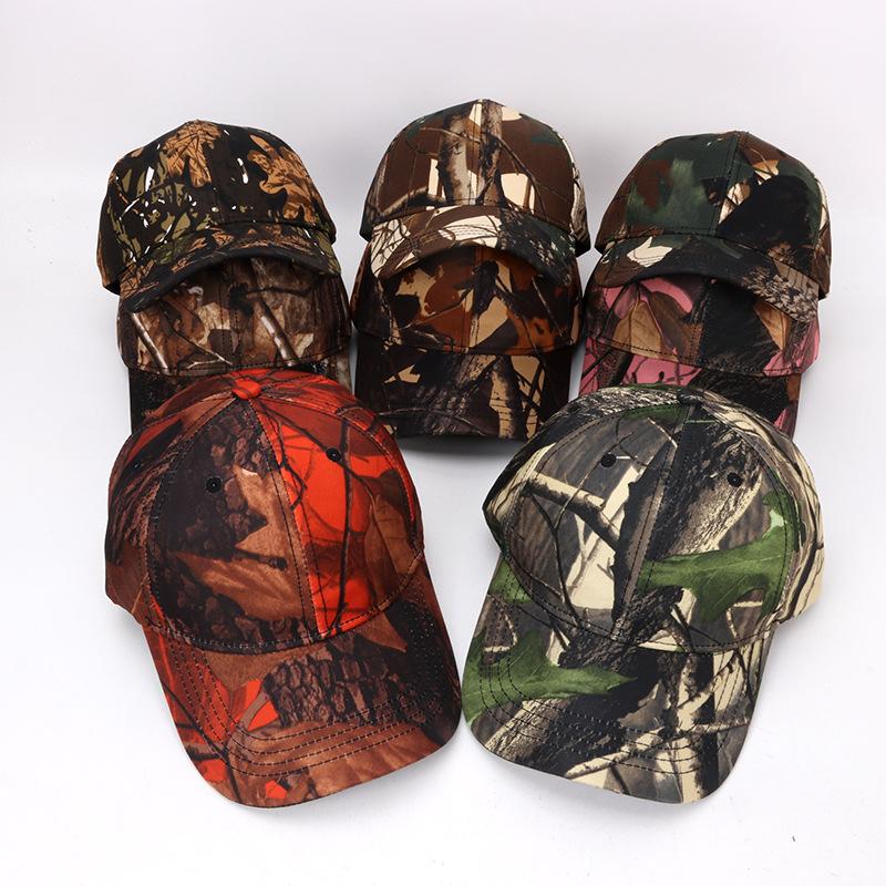 Zealous Sole Women's Custom Logo Hiking Hats Leaf Camouflage Baseball Cap For And Men Picture Diy Print Embroidery Outdoors Hip Hop Fishing Hat 56-58Cm