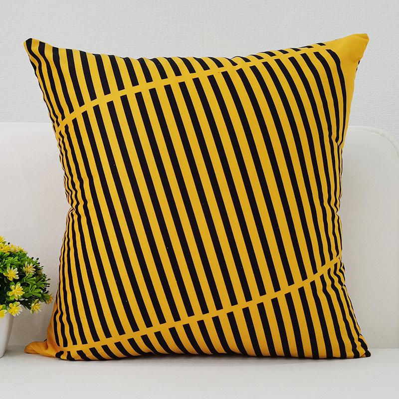 

Modern and Simple Nordic-style Yellow Pillowcase, Living Room Sofa Headrest, Office Car Lumbar Support Cushion Single-sided 45x45 (without core)