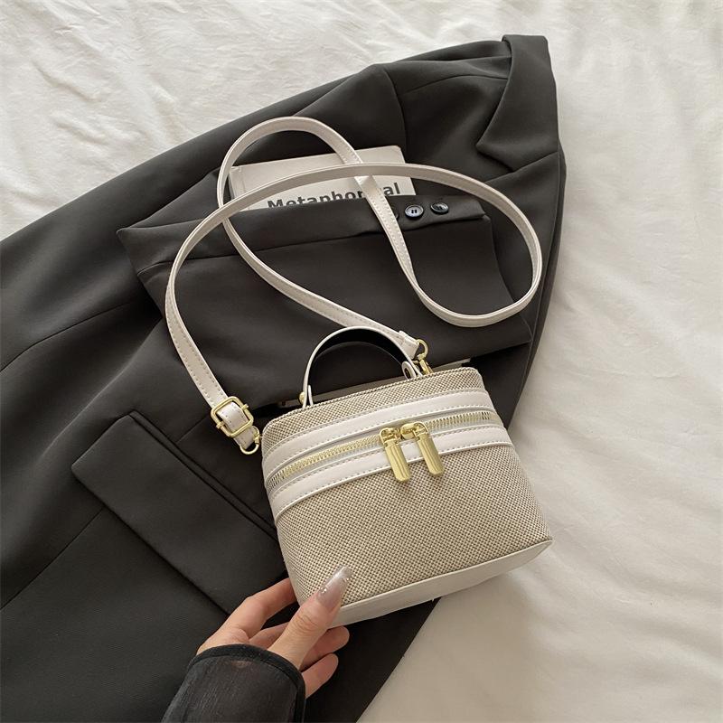 Vintage Fashion Patchwork Women's Bag 2026 Summer Newest Elegant Single Shoulder Trendy Box Handbag Crossbody Bags