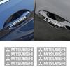 4PCS Car Styling Door Handle Reflective Stickers Vinyl Decoration For Mitsubishi Outlander Pajero ASX Car Rear Trunk Protector