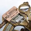 Handgefertigter nautischer Sextant aus Messing – 14 cm, dekoratives Sammlerstück, antikes Design