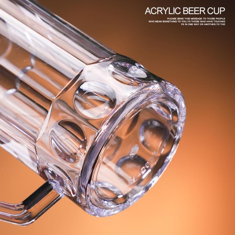 Unzerbrechliche Acryl-Bierbecher, bruchsicher, Frühstücks-, Milch-, Kaffee-, Wasserkrug, Küchen-Trinkgeschirr, wiederverwendbarer Champagnerbecher