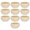 10 Pcs Small Wooden Bowl Unfinished Crafts Bowls Decorate for Painting Unpainted