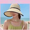Summer Outing Sun Protection Hat With Large Brim And Bow For Women