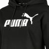 Puma Logo Print Casual Sports Hoodie Women Tops Black 580153-01