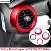 Anneau Cercle Couvercle Garniture de Sortie d'Air AC Latérale du Tableau de Bord Pour Mini Cooper S F55 F56 F57 2014 - Accessoires Rouges