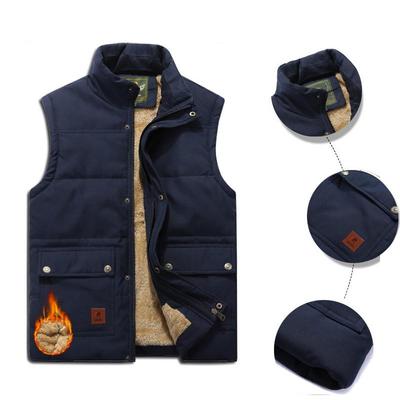Capispalla casual caldo invernale di grandi dimensioni Giacca senza maniche Gilet maschile Gilet multitasche