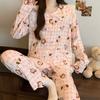 Cartoon Lace Doll Collar Cloud Cotton Long-Sleeved Pajamas Women'S Spring And Autumn Winter Sweet Wind Loungewear