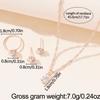 5 stk Elegant Krystall Zirkon Sett Zirkonia Ring Halskjede Armbånd Øredobber Enkelt Sett Zirkon Mote Allsidig Trendy Zirkon