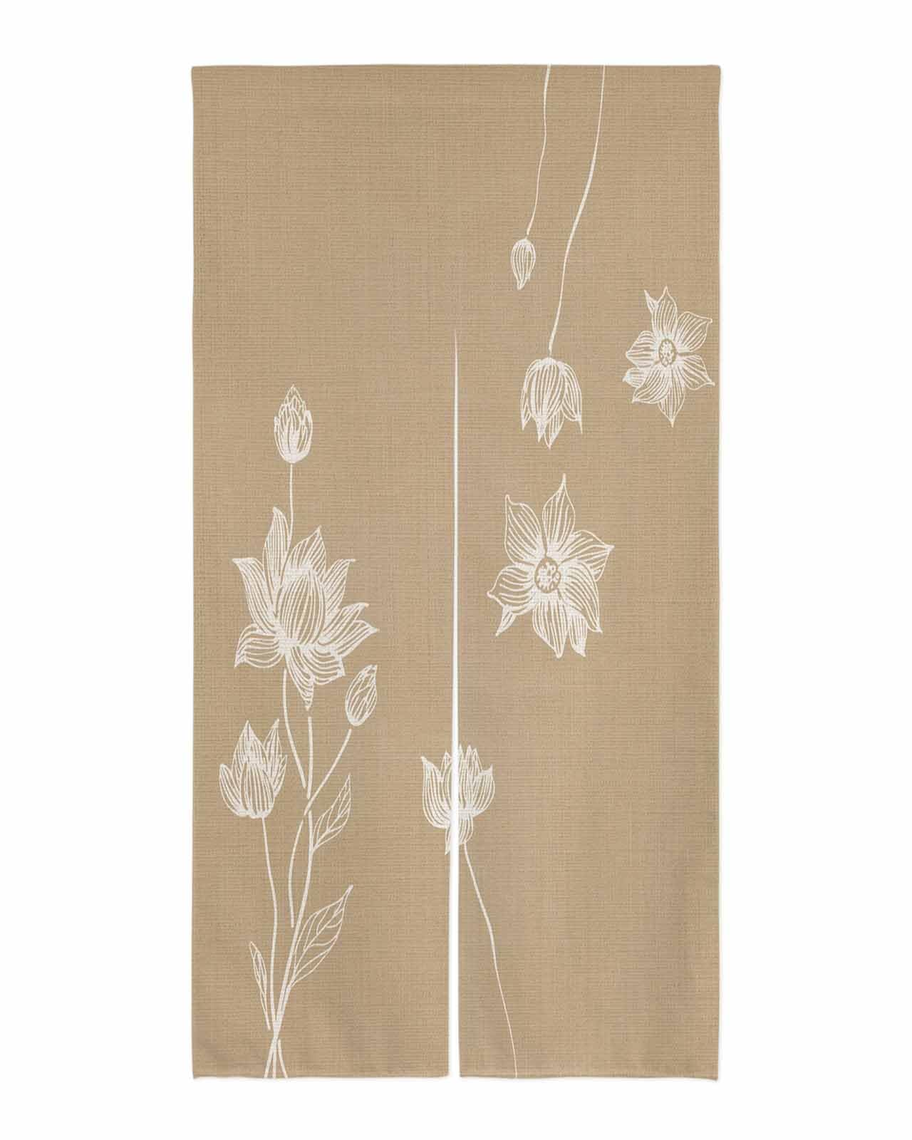 

Blackout Japanese Floral Room Privacy Heat Cold Energy Rod Lotus 100cm Wide x 200cm Ideal for Hot and Dressing Rooms Curtains, Style, Design, Divider,