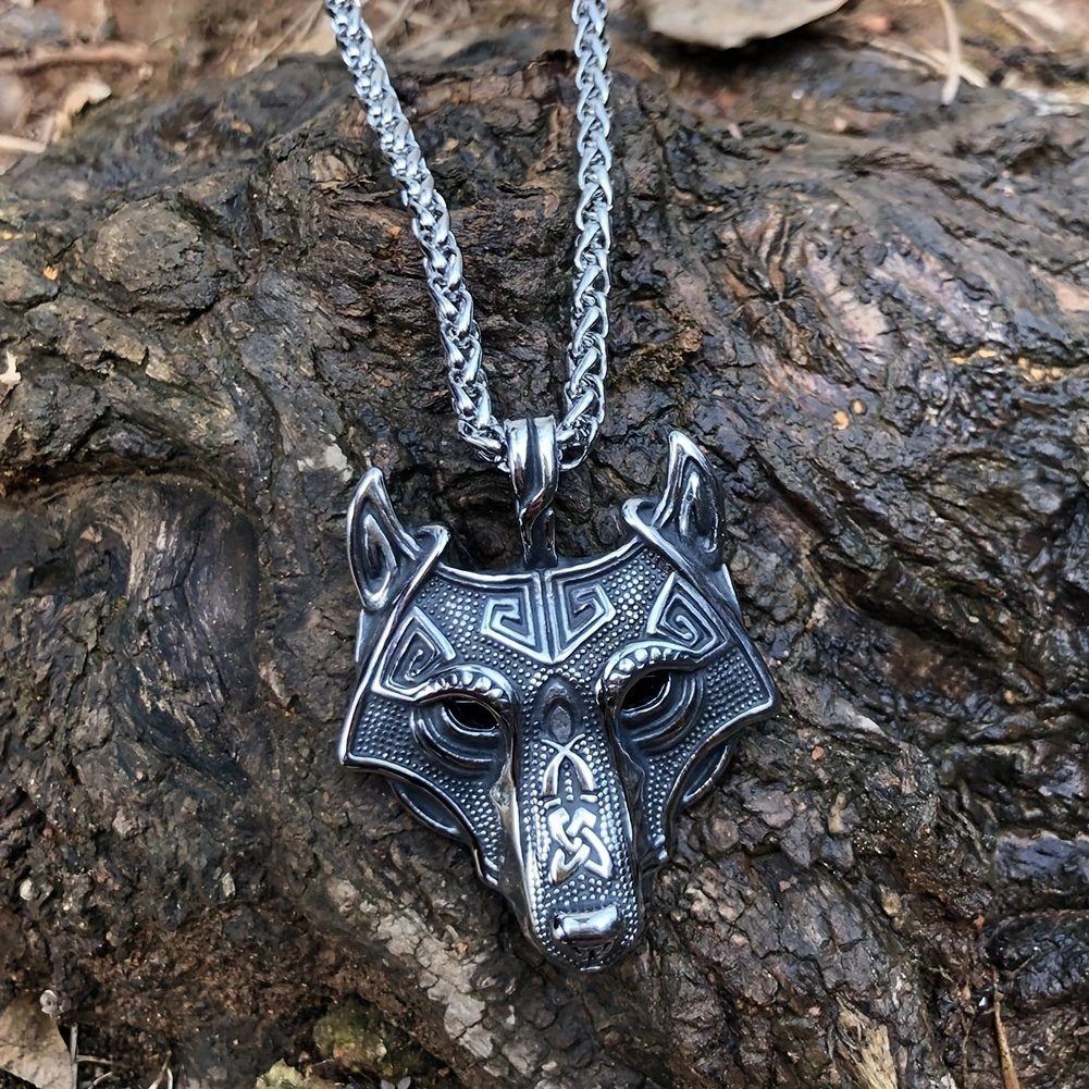 Celtic Wolf Accessories Wolf Head Amulet Pendant Pendant Viking Necklace