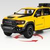 1/32 Scale Dodge RAM 1000 TRX Mammoth Picku Alloy Car Model Sound and Light Pull Back Children's Toy Collectibles Birthday Gift