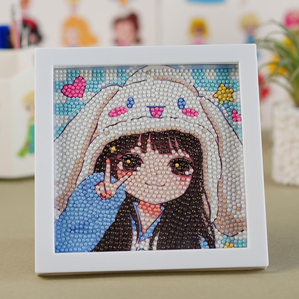 Children'S Diamond Painting Handmade Diy Masonry Painting Cartoon Diamond Sticker Bedroom Living Room Decorative Painting Photo Frame