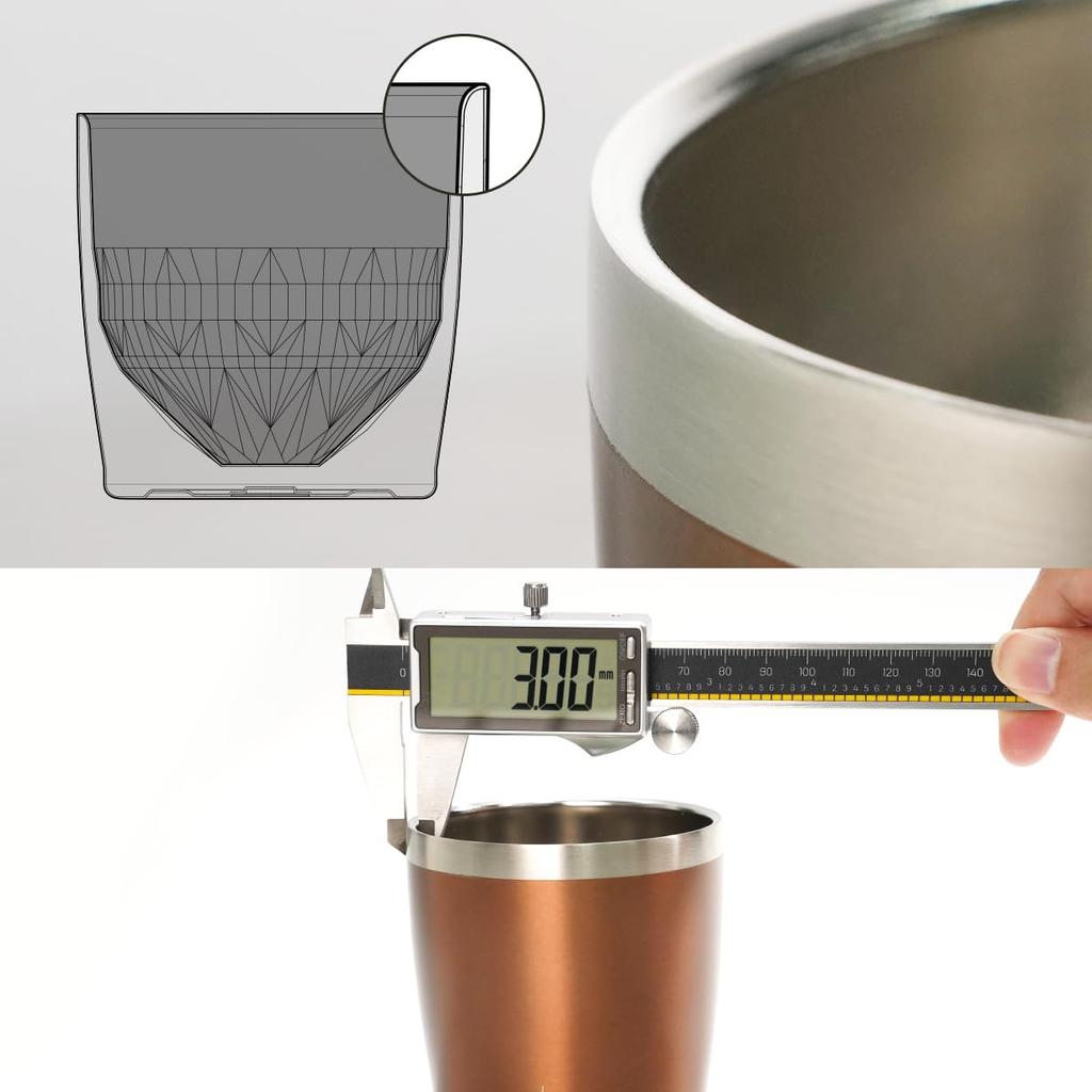 ANZZYU Sparkling Tumbler Vacuum Insulated Mug Stainless Steel Mug SUS304 Mug Thermal Insulation Latest D Cut Design Japan Limited 230ml (Classic